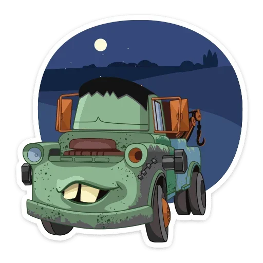 🌃 Стикер «Стиль на набор Тачки» для Telegram