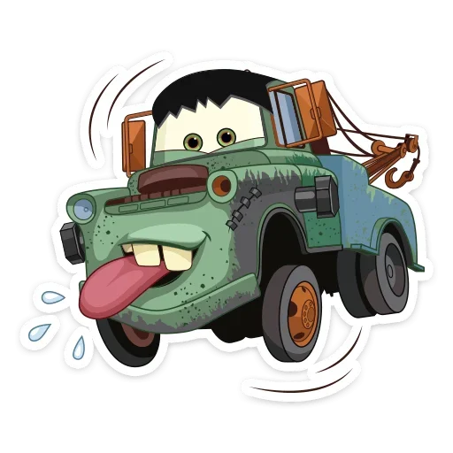 😝 Стикер «Стиль на набор Тачки» для Telegram