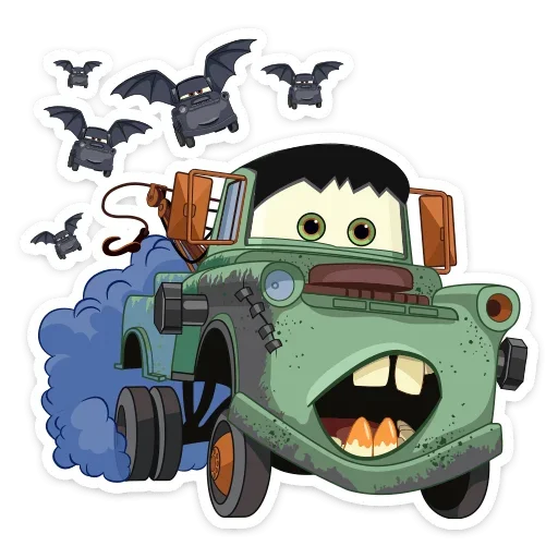 🦇 Стикер «Стиль на набор Тачки» для Telegram