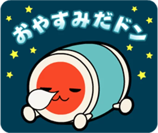 😴 Стикер «Taiko no Tatsujin LINE Stickers» для Telegram