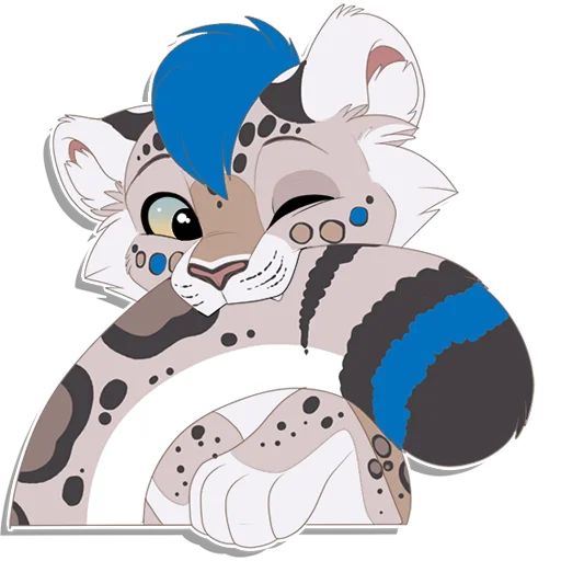 😺 Стикер «Tailz SnowMew» для Telegram
