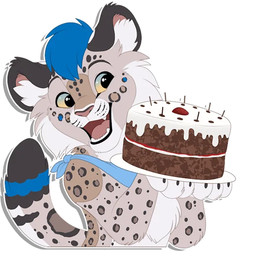 🥳 Стикер «Tailz SnowMew» для Telegram