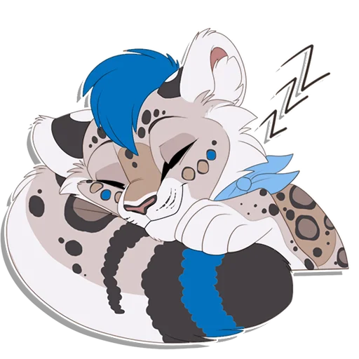 😴 Стикер «Tailz SnowMew» для Telegram