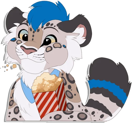 🍿 Стикер «Tailz SnowMew» для Telegram