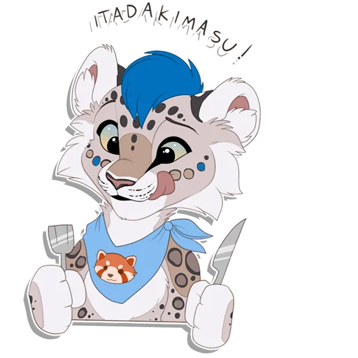 🍴 Стикер «Tailz SnowMew» для Telegram
