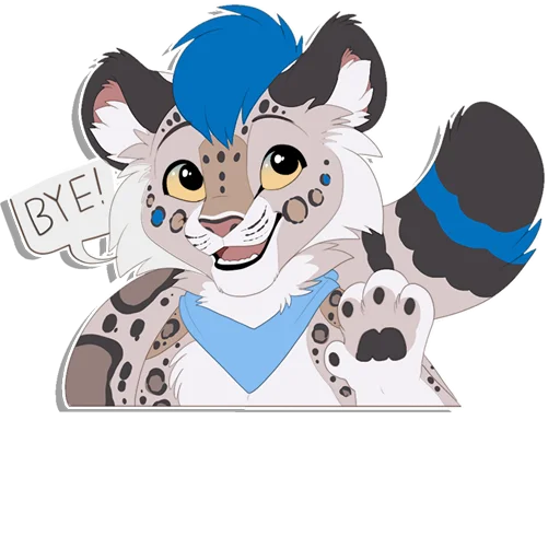 👋 Стикер «Tailz SnowMew» для Telegram