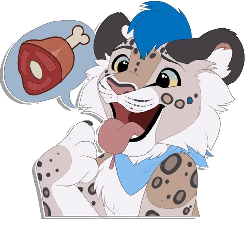 🍖 Стикер «Tailz SnowMew» для Telegram