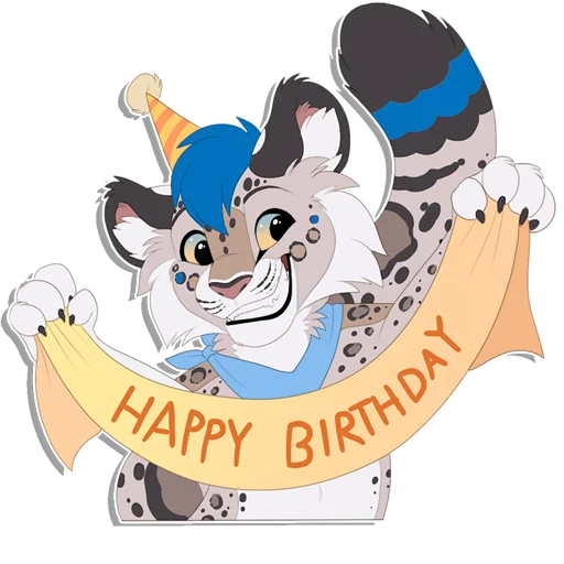 🥳 Стикер «Tailz SnowMew» для Telegram