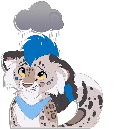 🌧 Стикер «Tailz SnowMew» для Telegram