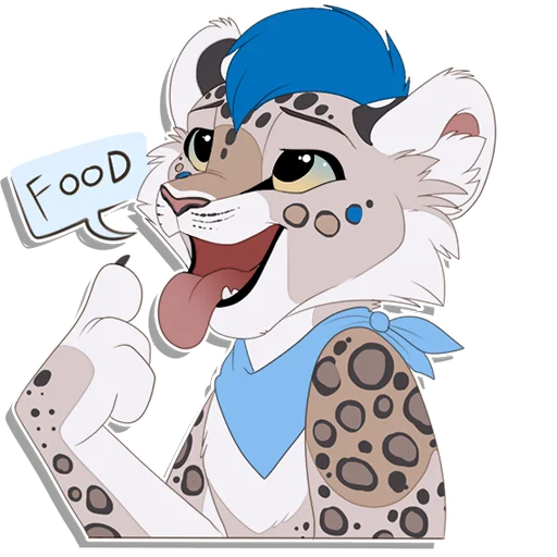 🍽 Стикер «Tailz SnowMew» для Telegram