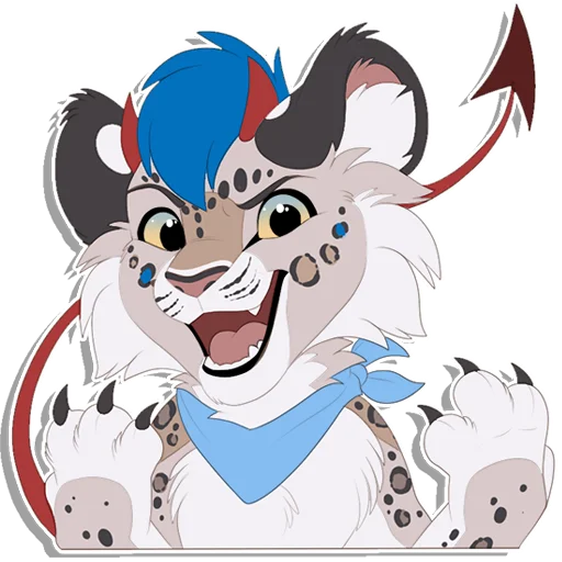 😈 Стикер «Tailz SnowMew» для Telegram