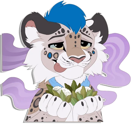 😛 Стикер «Tailz SnowMew» для Telegram