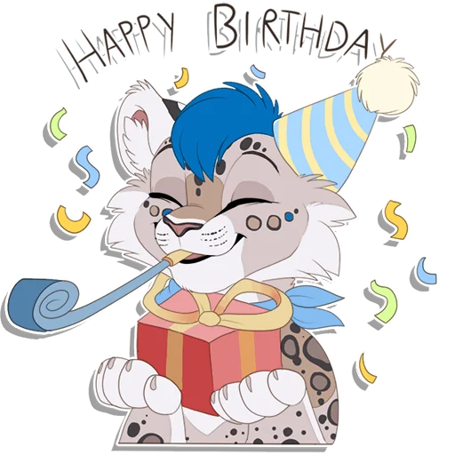 🥳 Стикер «Tailz SnowMew» для Telegram