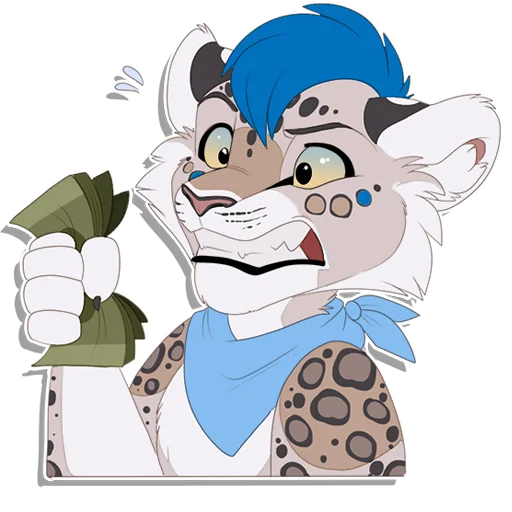 💵 Стикер «Tailz SnowMew» для Telegram