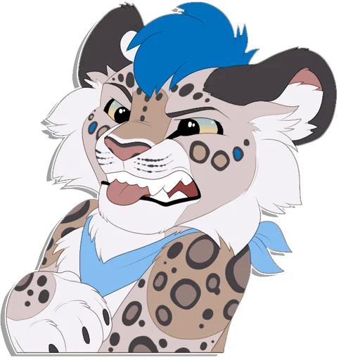 😨 Стикер «Tailz SnowMew» для Telegram