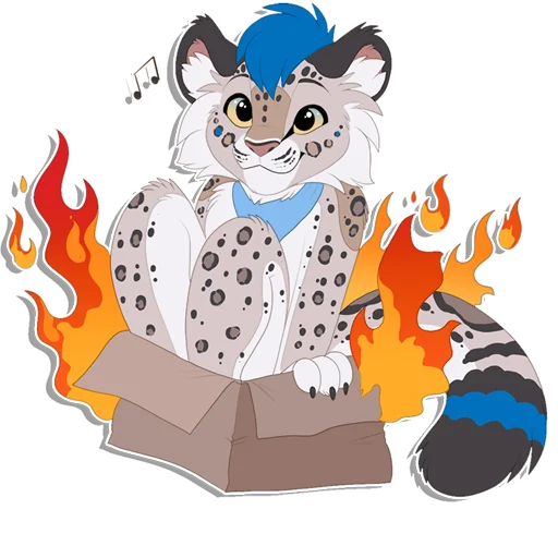 🔥 Стикер «Tailz SnowMew» для Telegram