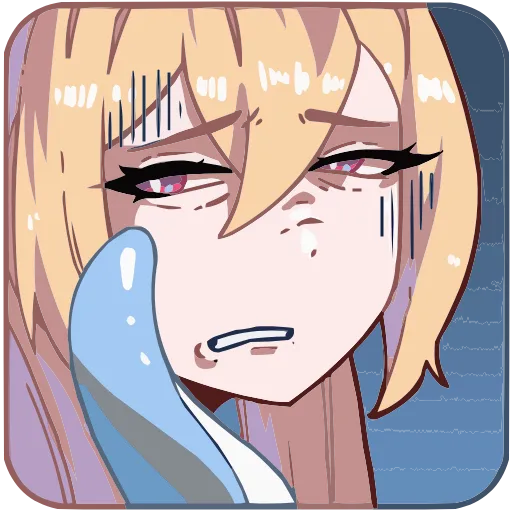 Стикер 25 Набор эмоджи с тяночкой Такояки из ВК в HD качестве