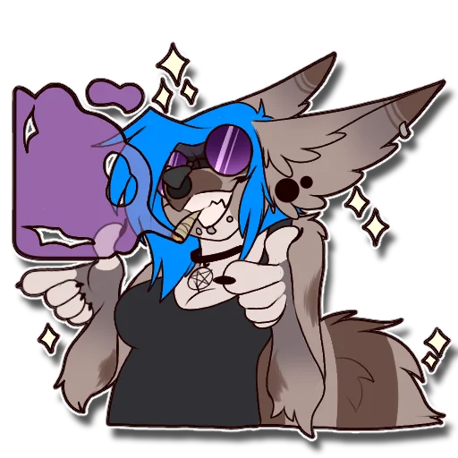 👈 Стикер «Tanookie» для Telegram