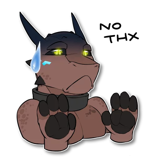 😰 Стикер «Tank the Dragon» для Telegram