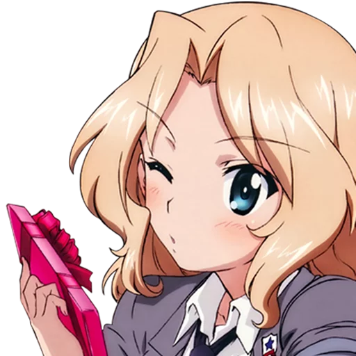 ❤ Стикер «Girls und Panzer» для Telegram