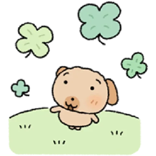 🍀 Стикер «tanmoong puppy» для Telegram