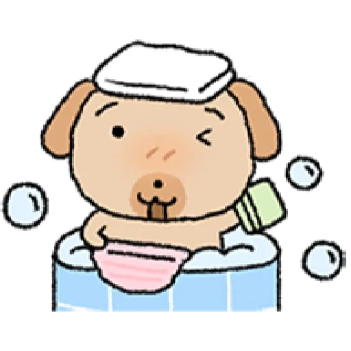 🛁 Стикер «tanmoong puppy» для Telegram
