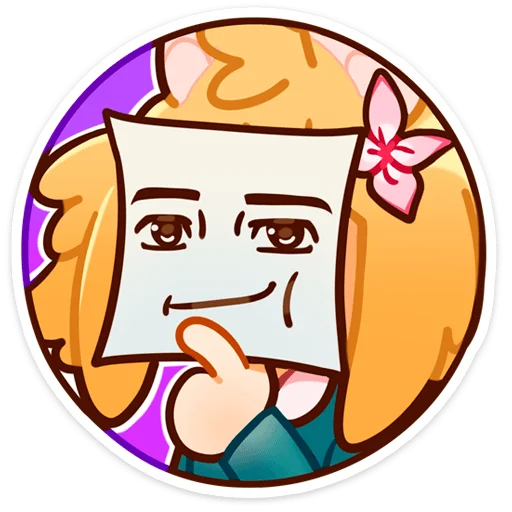 🤔 Стикер «Таня без надписей» для Telegram