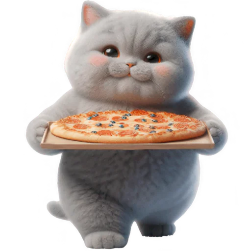 🍕 Стикер «Котенок TaoTao» для Telegram