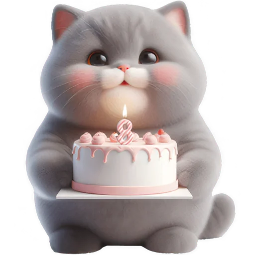 🎂 Стикер «Котенок TaoTao» для Telegram