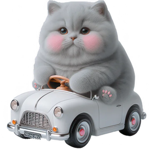 🚗 Стикер «Котенок TaoTao» для Telegram