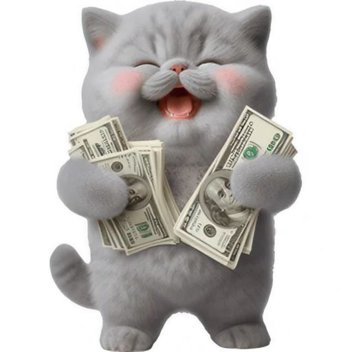 🤑 Стикер «Котенок TaoTao» для Telegram