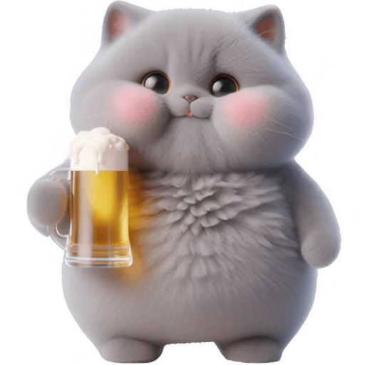 🍺 Стикер «Котенок TaoTao» для Telegram