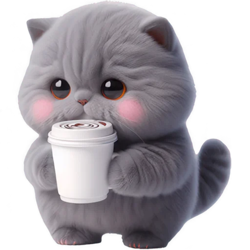 🧋 Стикер «Котенок TaoTao» для Telegram