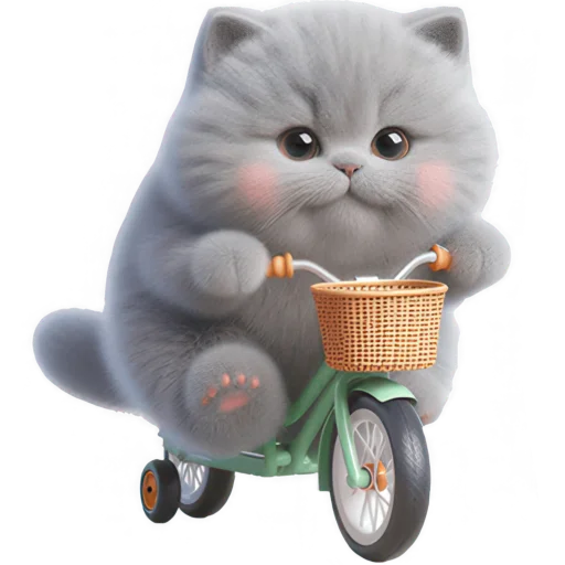🚲 Стикер «Котенок TaoTao» для Telegram