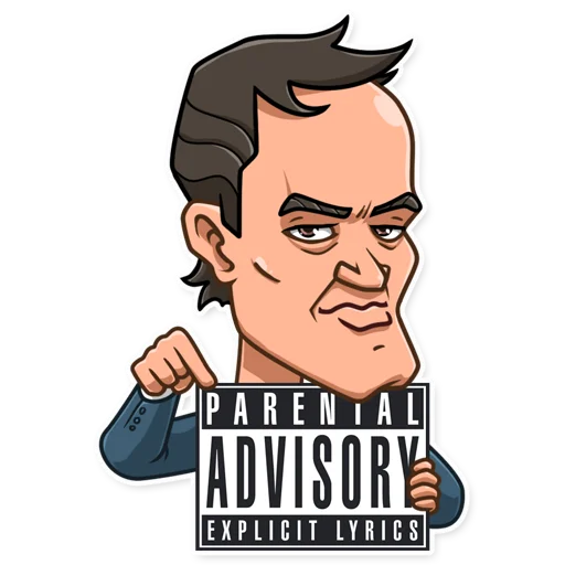 🤐 Стикер «Quentin Tarantino» для Telegram