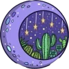 Стикер 9 Purple Tarot Pack
