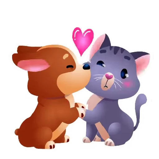 👩‍❤️‍💋‍👨 Стикер «TatersNTots» для Telegram