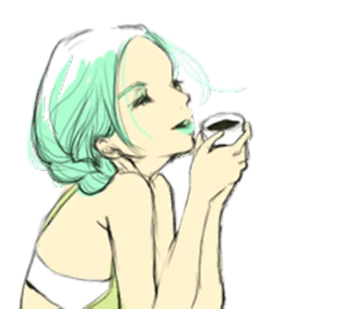 ☕ Стикер «TBT girl» для Telegram