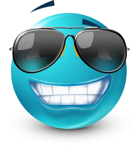 😎 Стикер «Teal Face» для Telegram