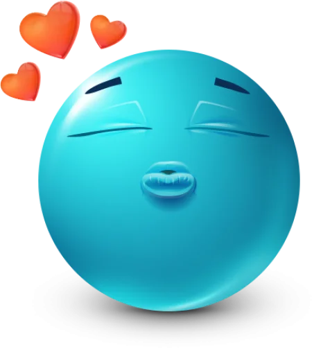 😘 Стикер «Teal Face» для Telegram
