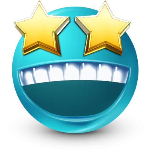 🤩 Стикер «Teal Face» для Telegram