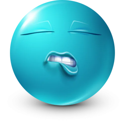 🤩 Стикер «Teal Face» для Telegram