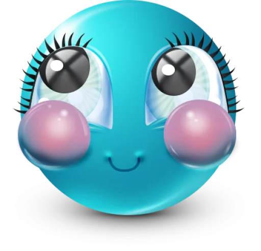 🤩 Стикер «Teal Face» для Telegram