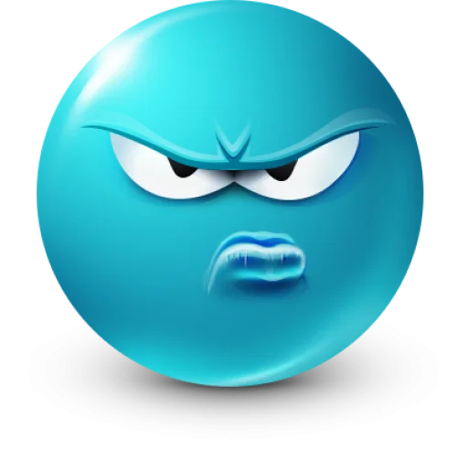 🤩 Стикер «Teal Face» для Telegram