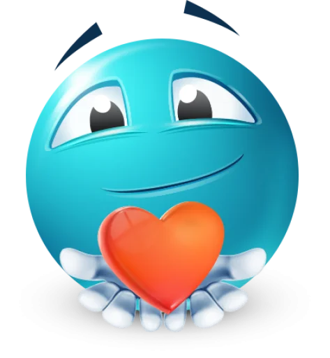 ❤️ Стикер «Teal Face» для Telegram
