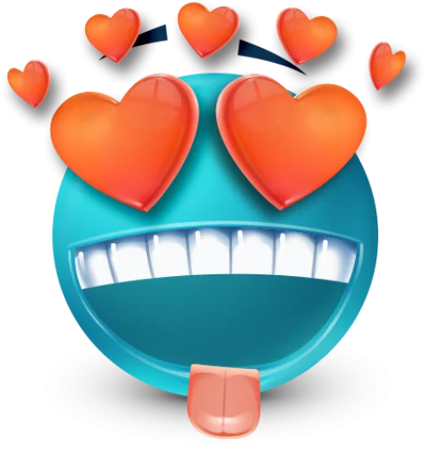 🥰 Стикер «Teal Face» для Telegram