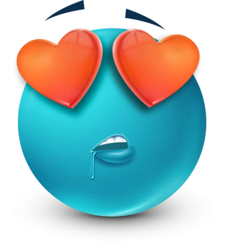 😍 Стикер «Teal Face» для Telegram