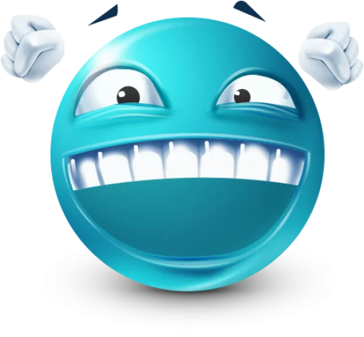 🤩 Стикер «Teal Face» для Telegram