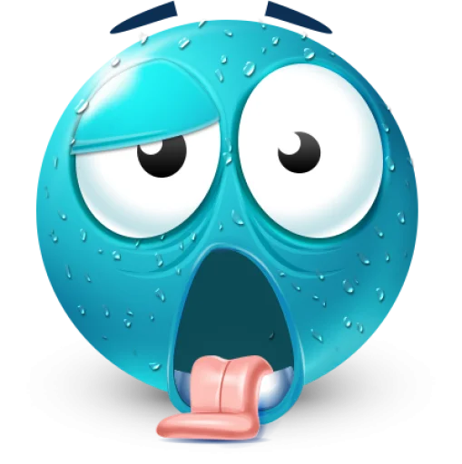🥵 Стикер «Teal Face» для Telegram