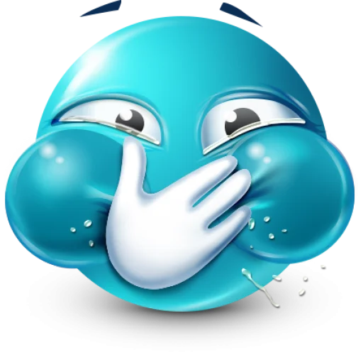 🤩 Стикер «Teal Face» для Telegram